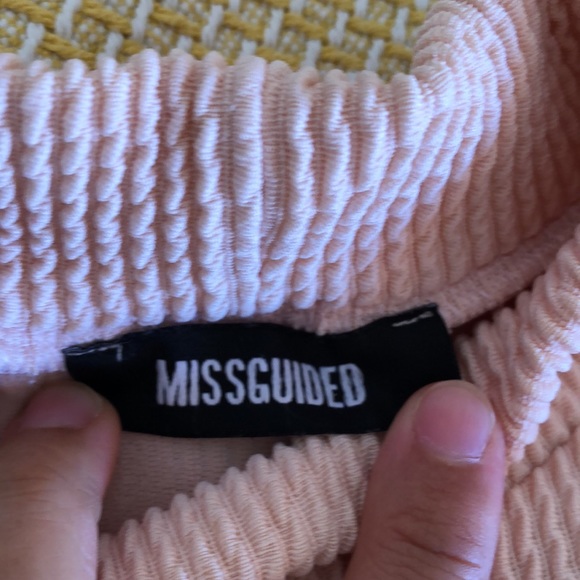 Missguided open back high neck nude dress - Picture 2 of 5